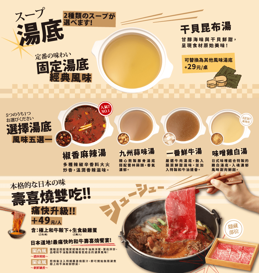 和牛涮-湯底選擇