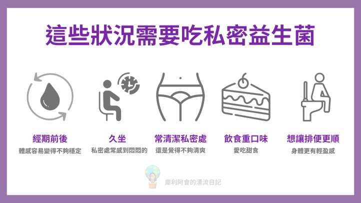 這些狀況需要吃私密益生菌