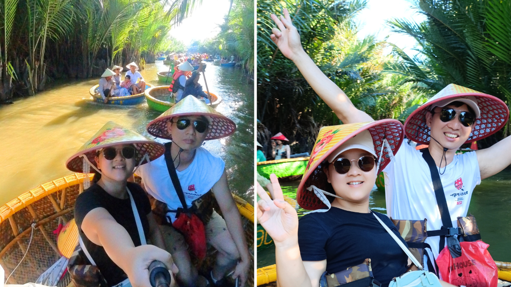 越南自由行 會安 椰林竹籃船