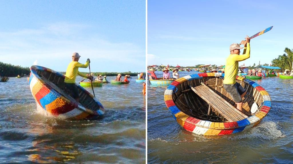 越南自由行 會安 椰林竹籃船